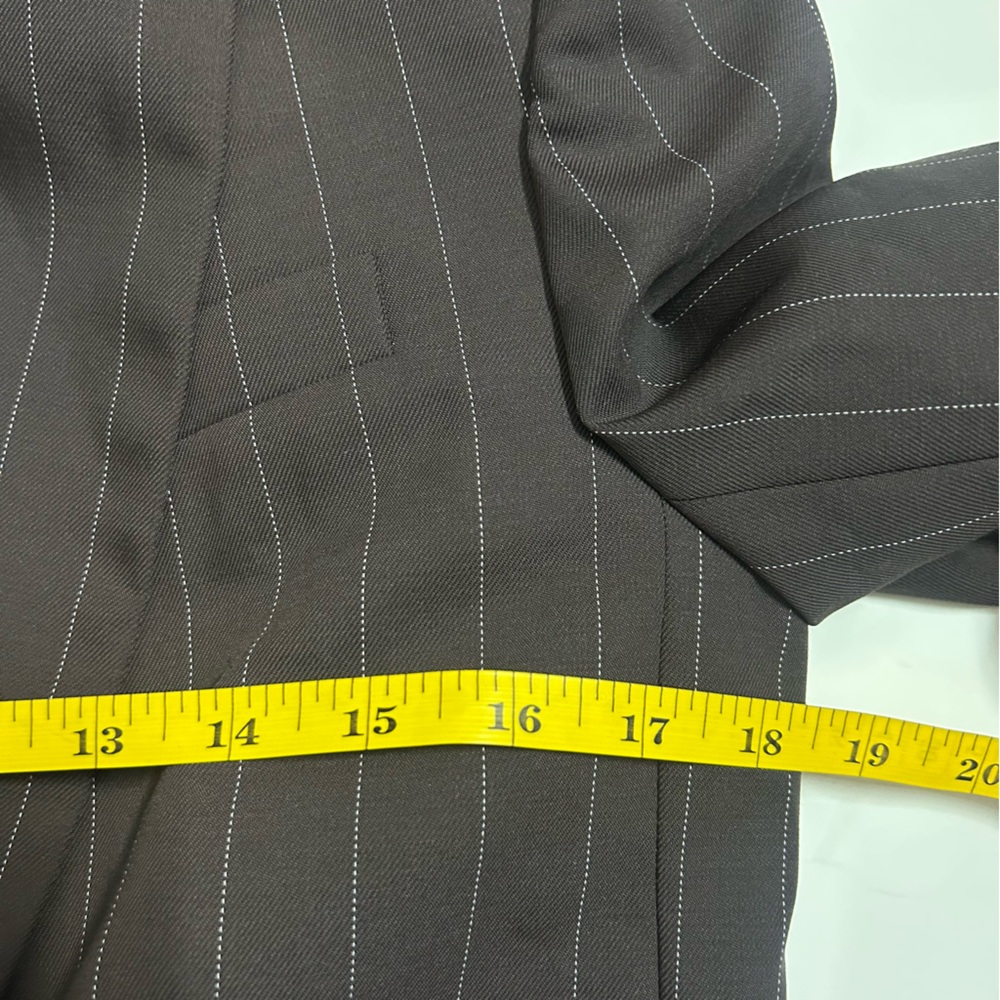 J.Crew Collection classic blazer in brown pinstripe wool blend (size 2) - Picture 7 of 7